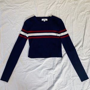 Women’s long sleeve fitted crop top